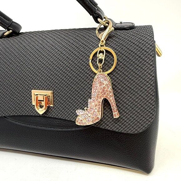 🎁Holiday Special! Pink Stiletto Handbag Charm - Picture 1 of 1